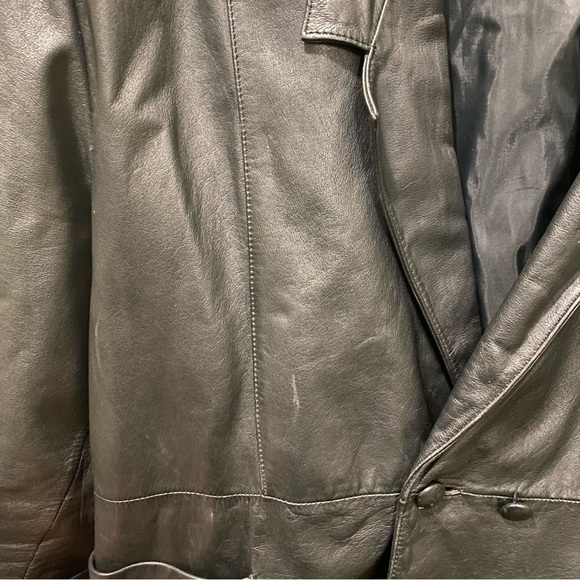 Men’s XL Fingerhut Fashions Black Leather Button Front Jacket - Picture 8 of 16